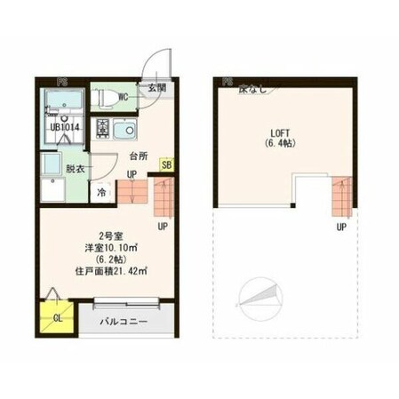 長町一丁目駅 徒歩8分 2階の物件間取画像